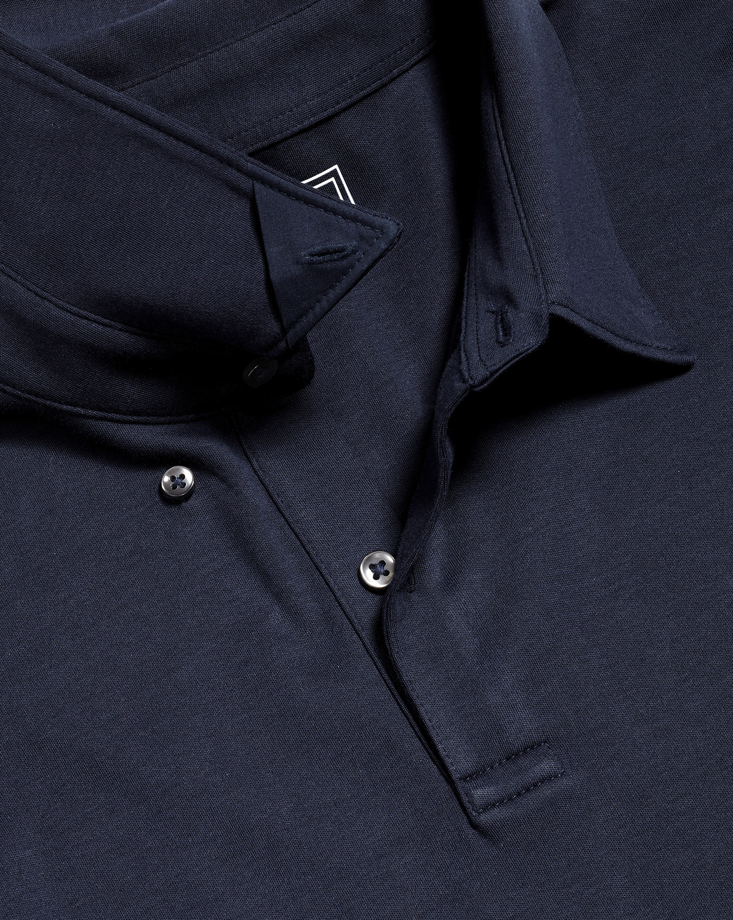 Charles Tyrwhitt Smart Long Sleeve Jersey Cotton Polo Shirt In Blue