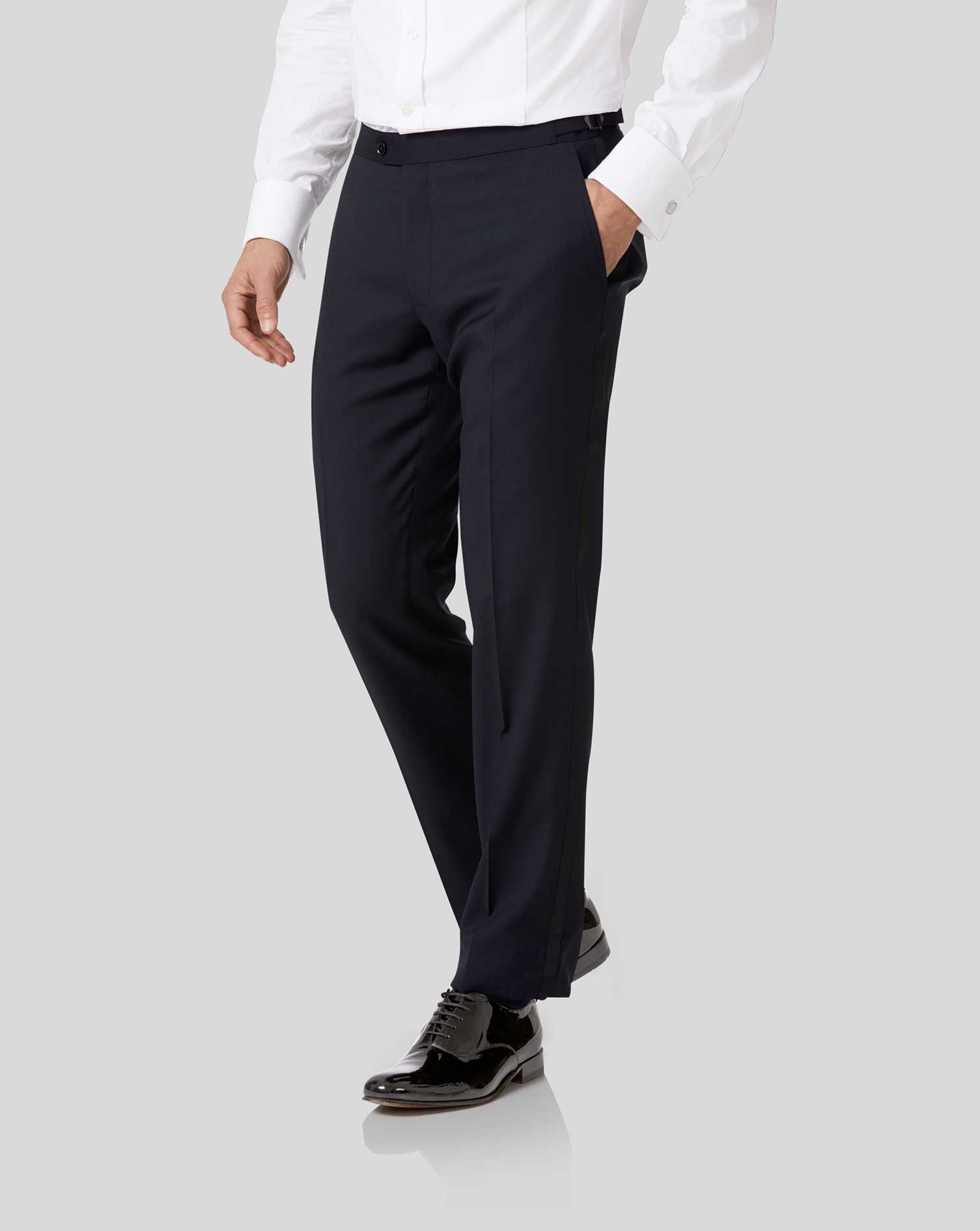 Men's Charles Tyrwhitt Dinner Suit Trousers - Midnight Blue Size 30/38 Wool
