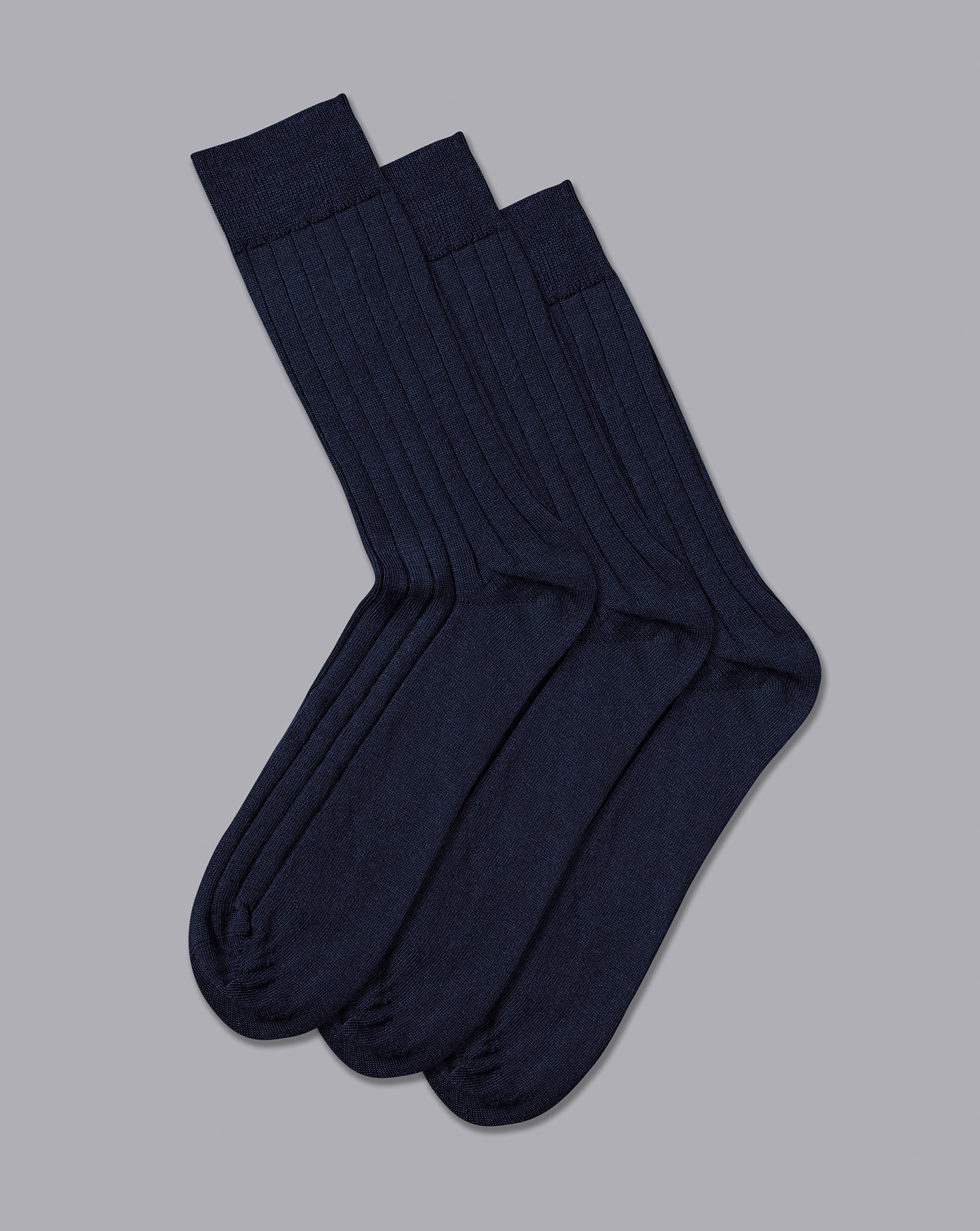 Charles Tyrwhitt Wool Rich 3 Pack Socks In Blue