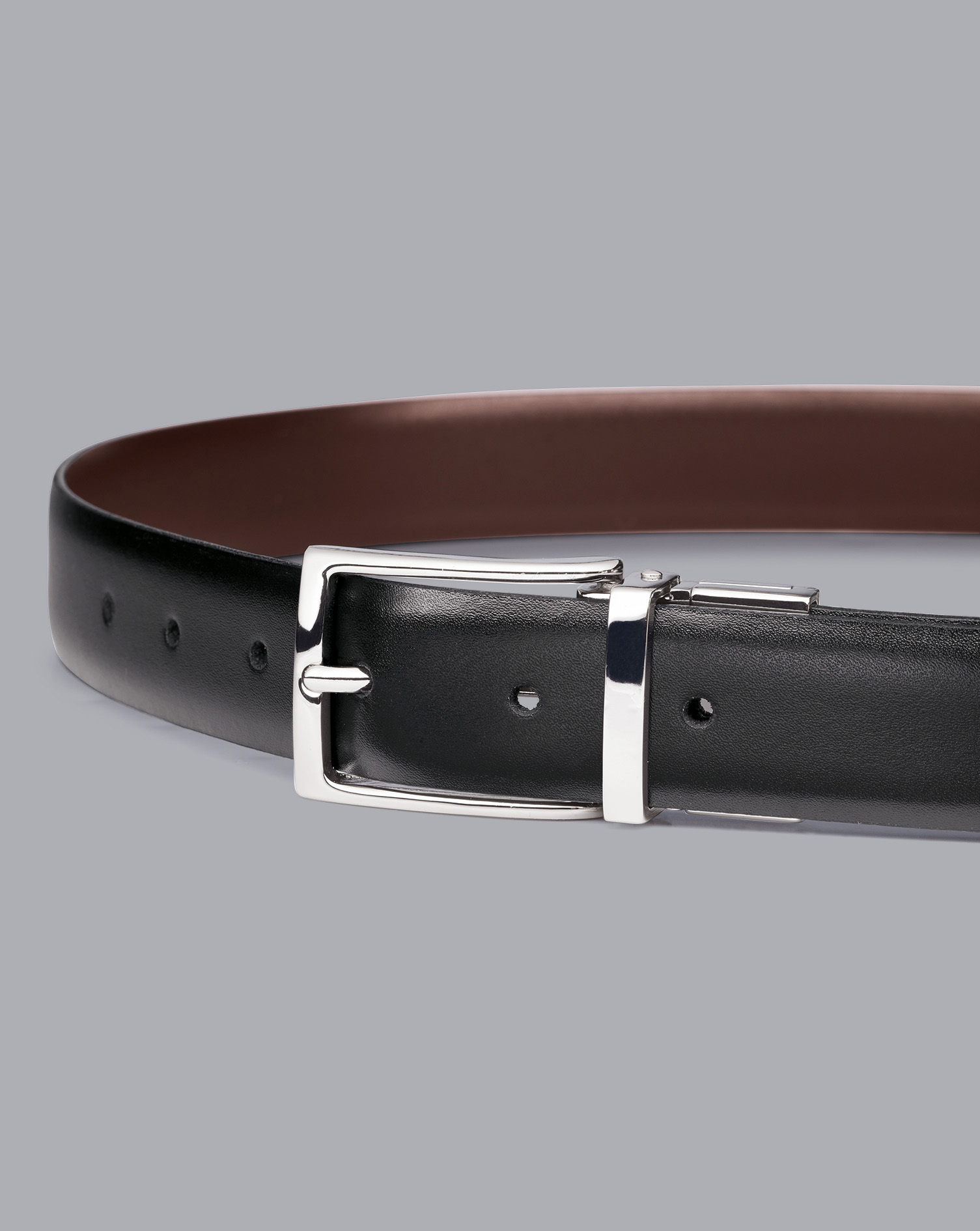 Reversible belt in black and dark brown - James - The Nines